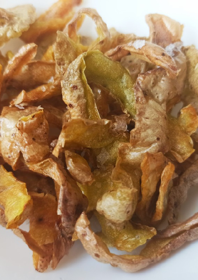 Una foto de Crujientes de piel de patatas