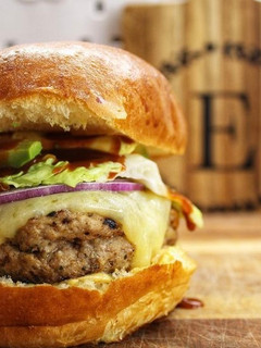 A picture of Shiitake Mushroom Chipotle Turkey Burger!.