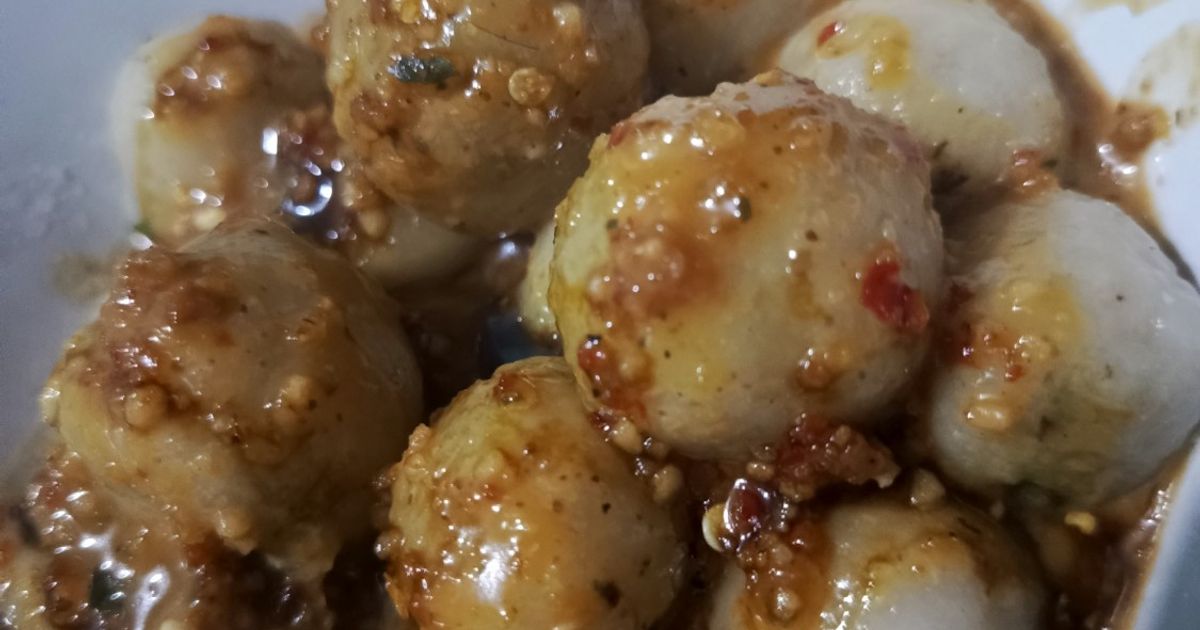 Cilok bumbu kacang simple