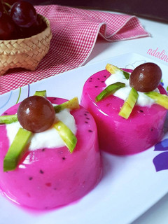 Foto resep Puding buah naga #bikinRamadanberkesan