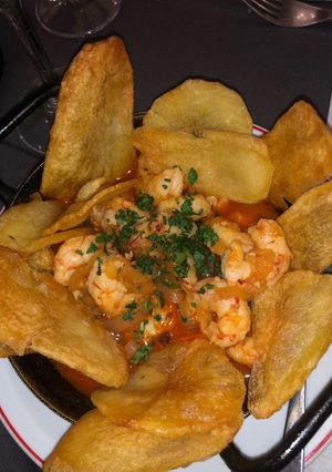 Una foto de Gambas al ajillo