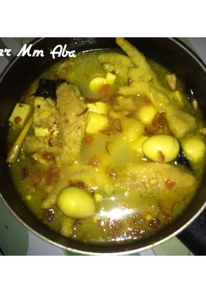 Foto resep Ayam Kuah Kuning Komplit