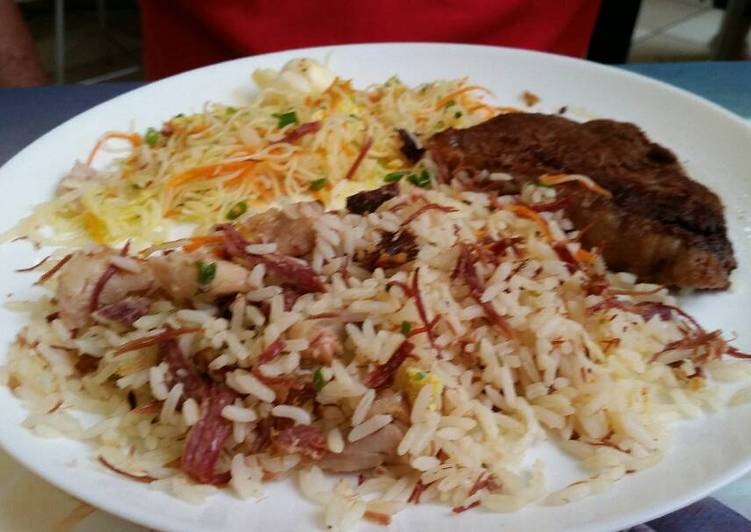 Arroz com carne seca - Tudogosreceitas