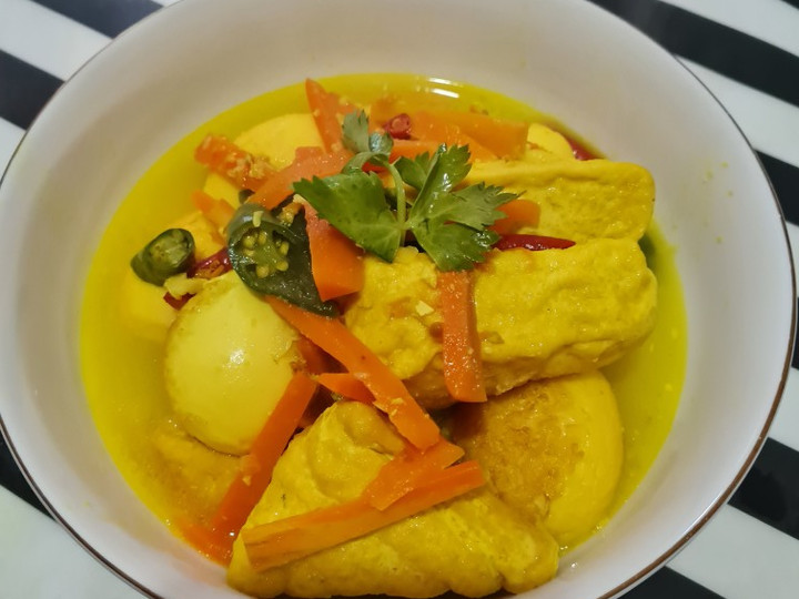 Ini dia! Resep buat Sayur Telur tahu kuah kuning santan dijamin lezat