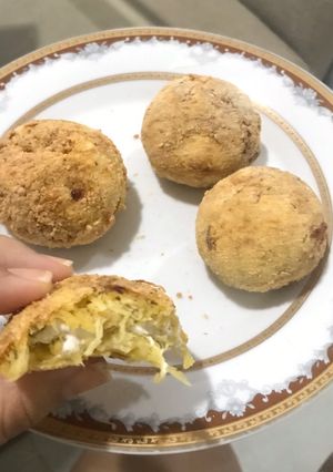 Foto de Bolinho fit de mandioca com frango e queijo