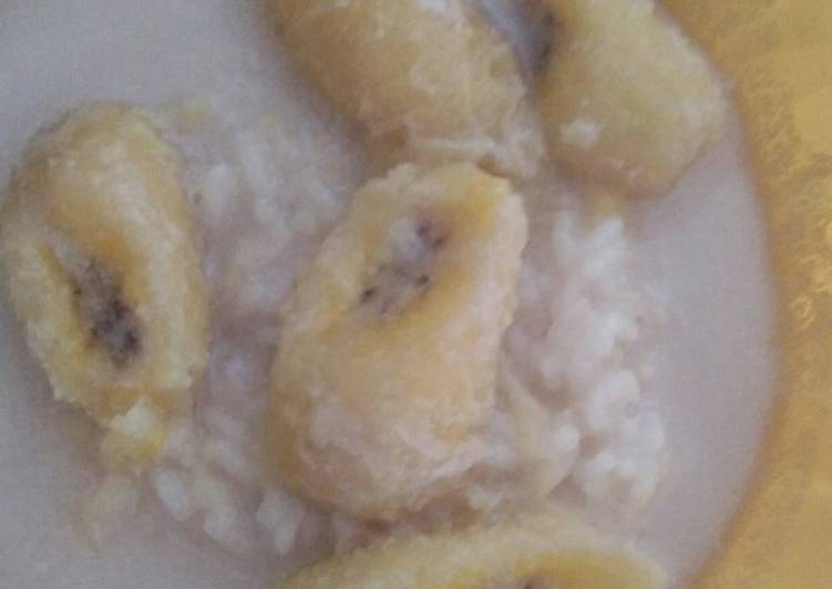 Resep Pulut mandi pisang Cepat