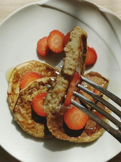 Una foto de Pancakes de banana con avena