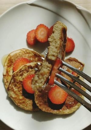 Una foto de Pancakes de banana con avena