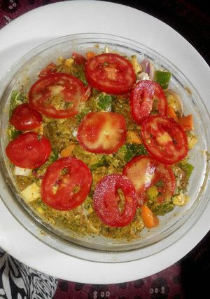 A picture of Veggi Chicken Bake in Green Butter Lake.