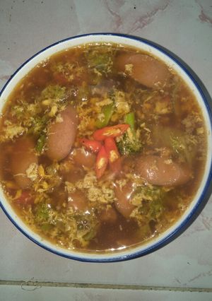 Foto resep Gongso Kuah Sosis Telur