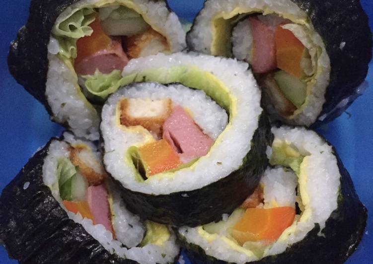 Homemade Simple Sushi Roll #rabubaru