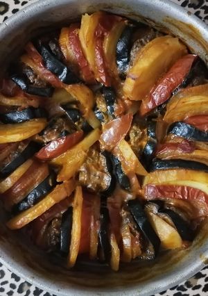 صورة لوصفة تبسي الخضروات والكفته