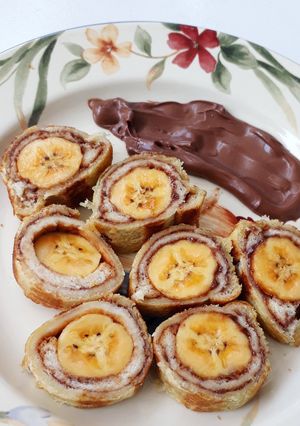 Foto resep Roti pisang gulung coklat