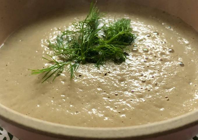 Step-by-Step Guide to Make Ultimate Fennel and mushroom soup - vegan
