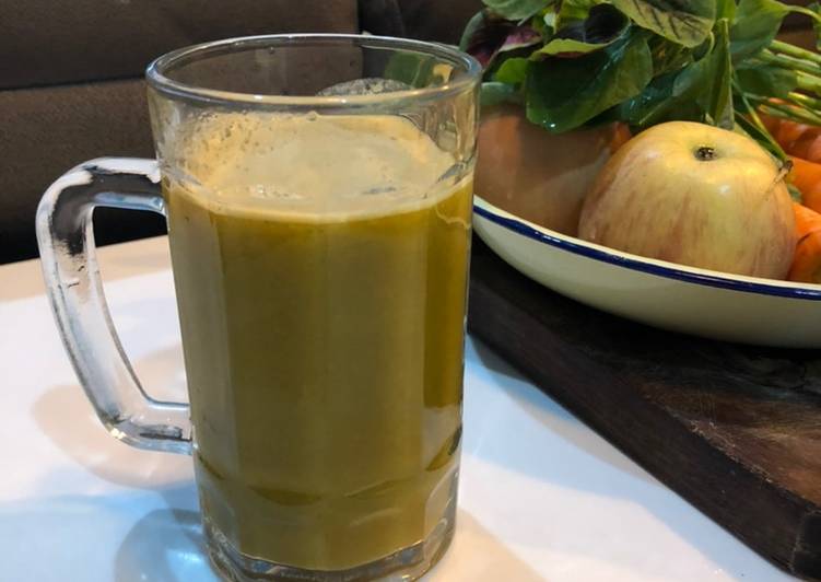 Cara Gampang Menyiapkan Jus Apel Wortel Bayam Lemon yang Enak