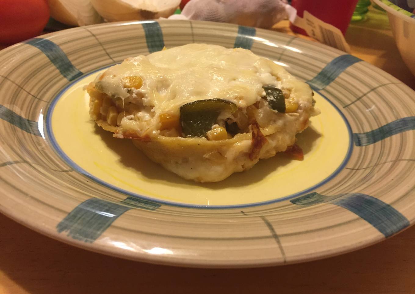 Pastel azteca de pollo