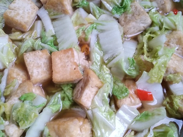 Cara Gampang Menyiapkan Resep Sawi putih tahu bumbu tumis yang  Bikin Ketagihan Anti Ribet, Mantap