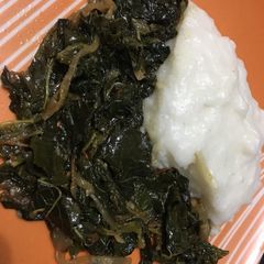 A picture of Amaranthus fried salad.
