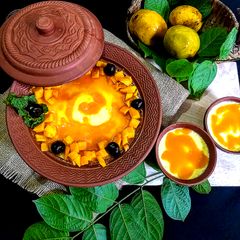 Mishti Doi (mango flavoured) A picture of Mishti Doi (mango flavoured).