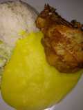 Puré de papa con gallina dorada