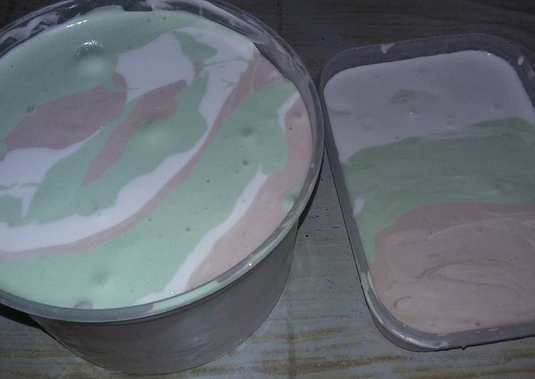 Es cream rasa susu milo greentea
