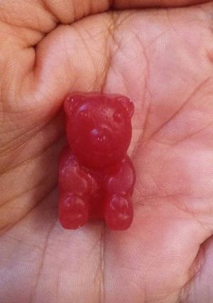 A picture of Homemade Strawberry Gummies.