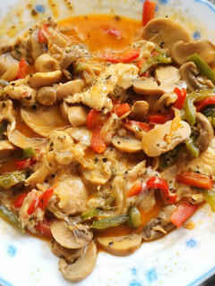 Una foto de Pollo guisado rápido al sartén