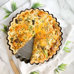 A picture of Vegetable quiche.