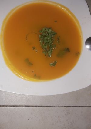 Una foto de Crema de zapallo