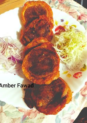A picture of Mutton shami kabab.