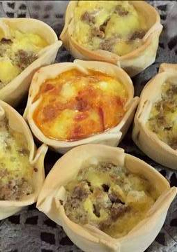 Una foto de Canastitas de Carne y Queso