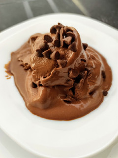 Una foto de Helado de Chocolate