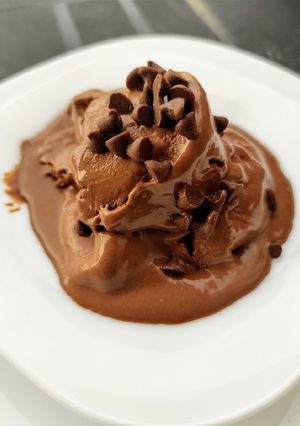 Una foto de Helado de Chocolate
