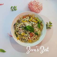 A picture of Spaghetti Primavera.