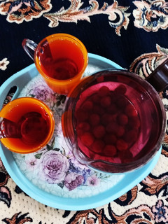 عکسی از دستور چای آلبالو خوشمزه و خوش رنگ
