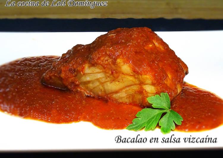 Bacalao en salsa vizcaína