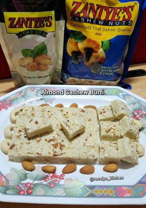 A picture of Almond Cashew Burfi.