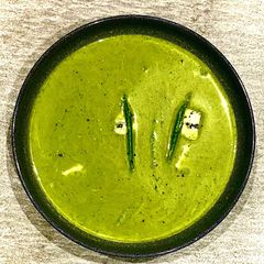 Sparrow Grass Soup with Dolcelatte A picture of Sparrow Grass Soup with Dolcelatte.