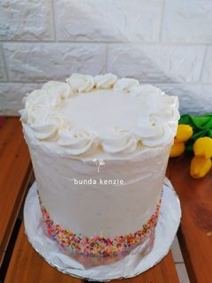 Foto resep Cake ultah (base cake rainbow cake)