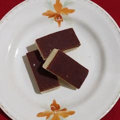 A picture of Double layered Chocolate bar.