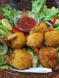 Prawn stuffed litchi