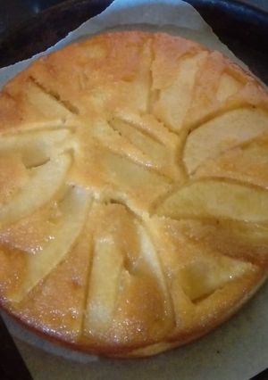 Una foto de Tarta invertida de manzana