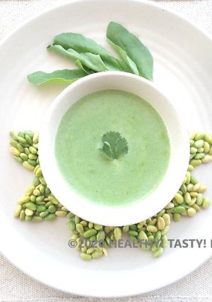 A picture of Green Soybean Creamy Soup.