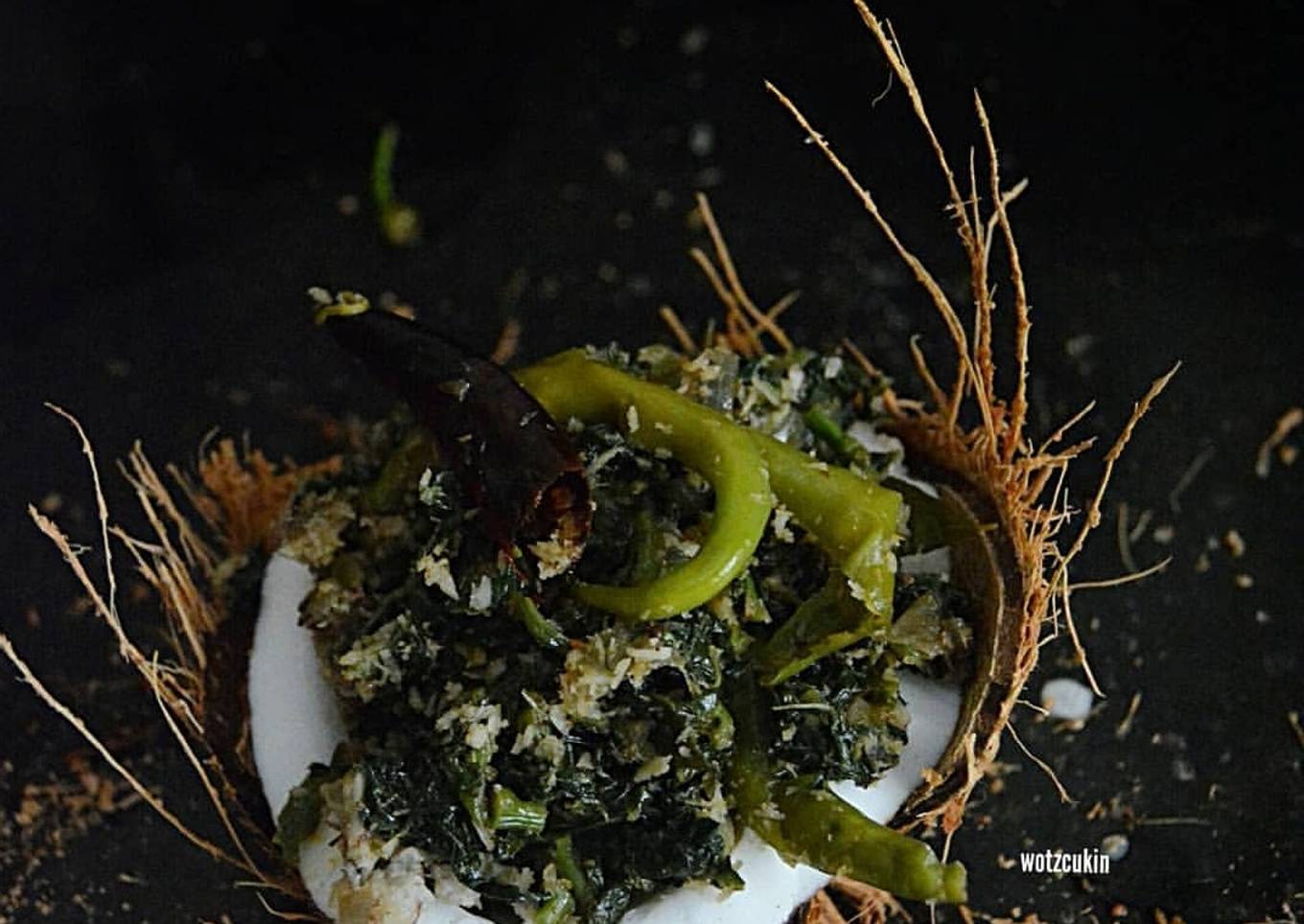 Amaranthus coconut stir fry