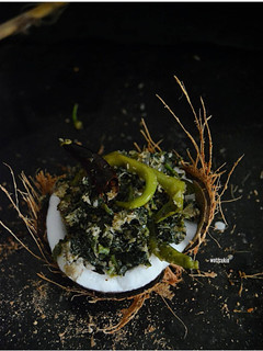 A picture of Amaranthus coconut stir fry.