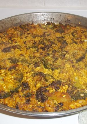 Foto principal de Paella de brócoli y gamba pelada