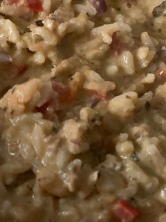 Una foto de Arroz con sardinas y mayonesa casera s/sal