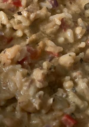 Una foto de Arroz con sardinas y mayonesa casera s/sal