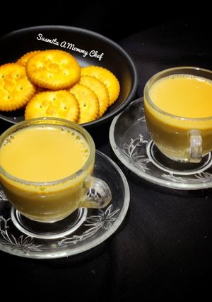 A picture of Emirati milk tea (Chai karak).