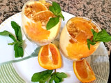 Vasito de tarta de queso naranja